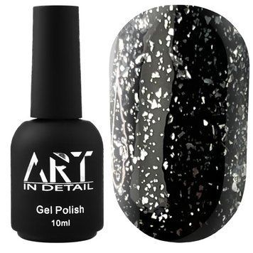 ART Shell Top Silver - топ для гель-лаку зі срібними пластівцями, 10 мл