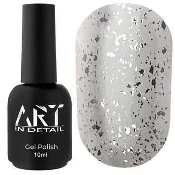 ART Top Shine Silver - топ для гель-лаку з дрібними сріблястими пластівцями, 10 мл